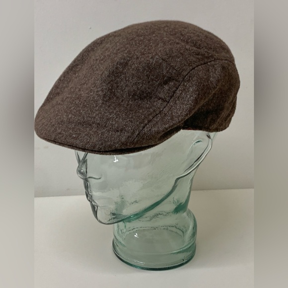 Men's Large Fitted Goorin Bros Brown Heather Flat Cap Hat - Picture 15 of 16